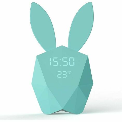 Réveil Connecté et Intelligent avec Détecteur de Mouvement - Veilleuse Nomade Design - Turquoise