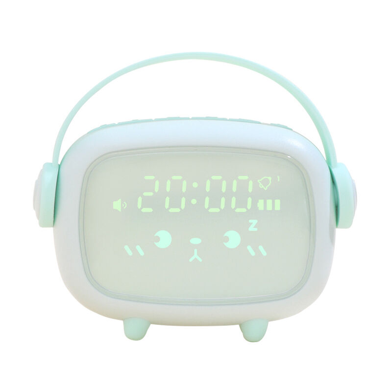 Réveil créatif Angel avec led intelligente et veilleuses, horloge de chevet silencieuse avec dessin animé