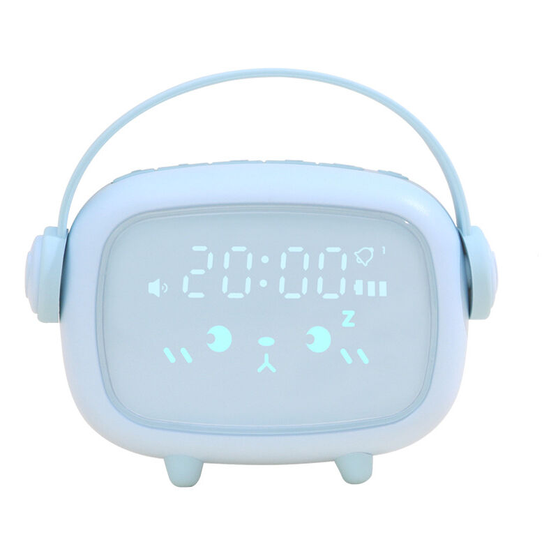 Feiyue - Réveil créatif Angel avec led intelligente et veilleuses, horloge de chevet silencieuse avec dessin animé