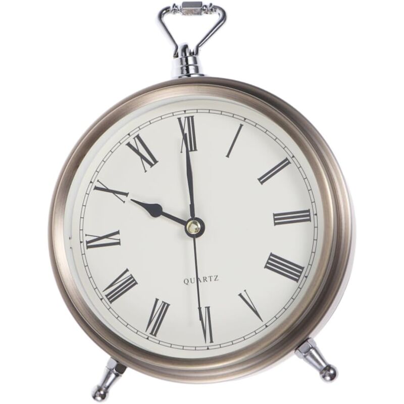 Feiyue - Réveil créatif horloge de table horloge décoration métal rome