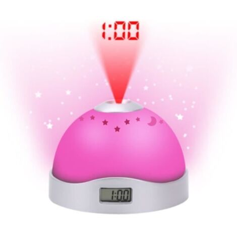 Réveil de ciel étoilé de veilleuse de projection, horloge numérique de ciel étoilé à LED, réveil de projection pour enfants