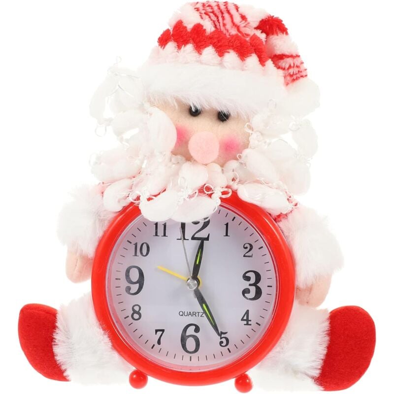 Feiyue - Réveil de Noël Décoration de Noël Horloge de cuisine Horloge de sol Réveil Jouet Fête Horloge de personnage de Noël