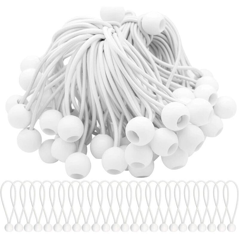 Lot de 50 tendeurs à Boucle Longue Tendeur Elastique pour chapiteaux, tentes, bannières et bâches