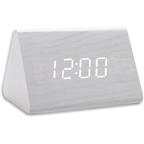 Réveil Digital LED avec Fonctionnalités Personnalisables - 3 Alarmes Programmable, Recharge USB, Réglage de la Luminosité et du Volume - Design Moderne pour Chevet