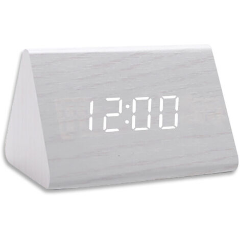 Réveil Digital LED avec Fonctionnalités Personnalisables - 3 Alarmes Programmable, Recharge USB, Réglage de la Luminosité et du Volume - Design Moderne pour Chevet