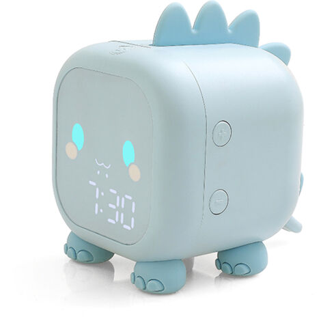Réveil Dinosaure Enfant avec Veilleuse et Luminosité Douce - Horloge Numérique pour Chambre d'Enfant et Apprentissage du Sommeil