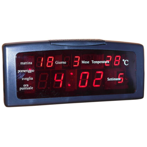 Réveil électrique Digital Lumière Led Avec Date Jour Température