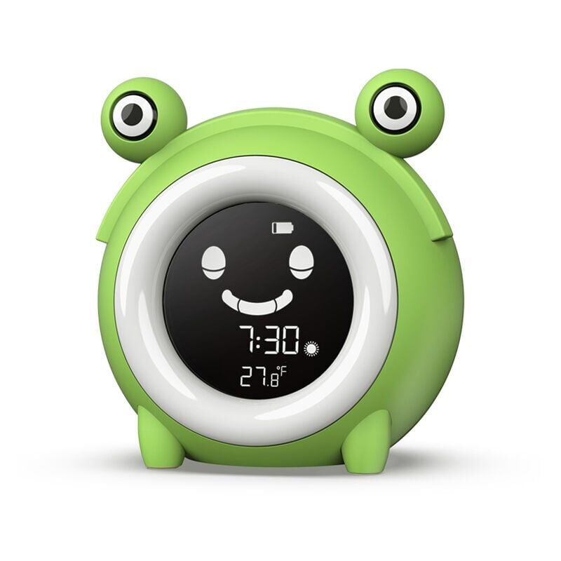 SNQ - Réveil Enfant, Lumière de Réveil pour les Enfants, Entraîneur de Sommeil, 3 Modes 5 Sons Naturels 5 Lumières Colorées Réglables Fonction Snooze