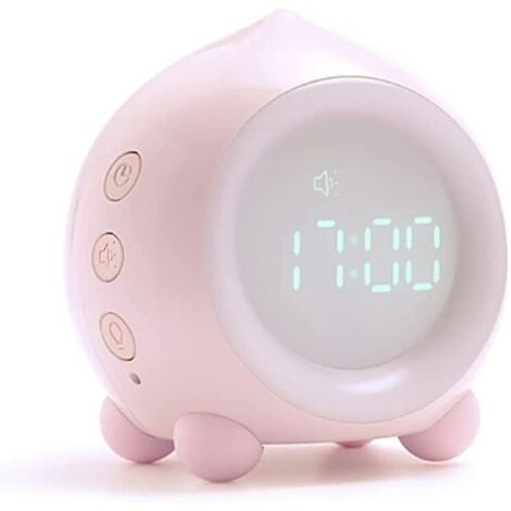 Réveil enfant, veilleuse, horloge numérique, minuteur de sieste, fonction snooze