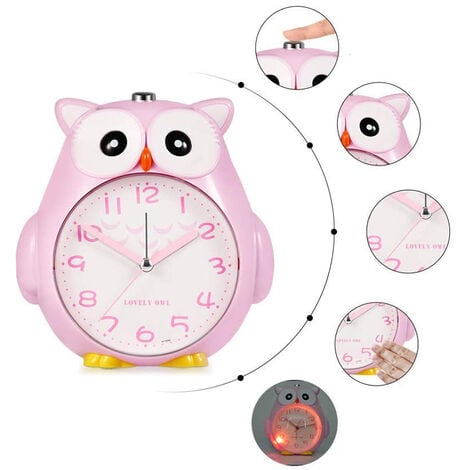 Reveil Enfant Avec Veilleuse, Rveil Enfant oppladbare, Horloge