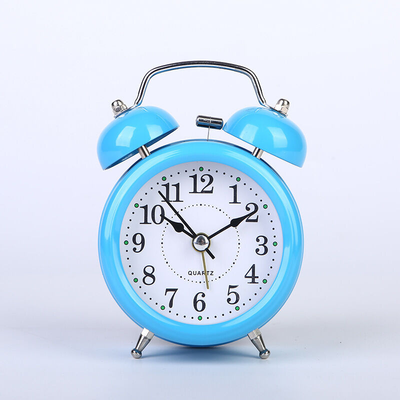 Réveil horloge analogique quartz classique double horloge réveil cloche métal réveil
