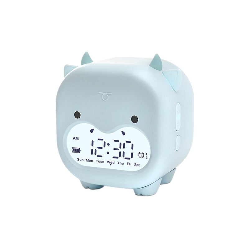 Réveil intelligent en forme de vache stupide avec chargement usb et minuterie led