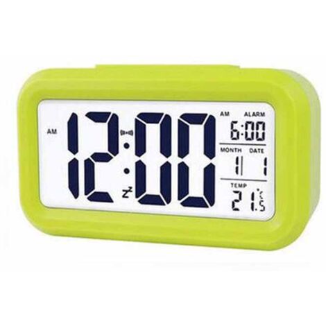 Réveil intelligent, réveil électronique étudiant, horloge de bureau, réveil intelligent numérique grand écran avec veilleuse