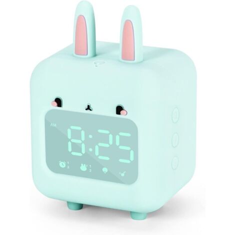 Réveil lapin mignon, avecUSBInterface (verte)
