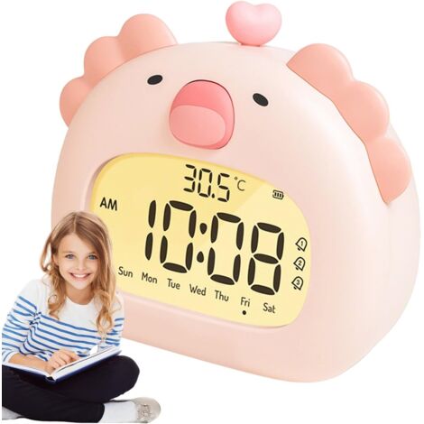 Réveil Lumineux - Lampe Réveil Rechargeable - Veilleuse Axolotl Créative 6