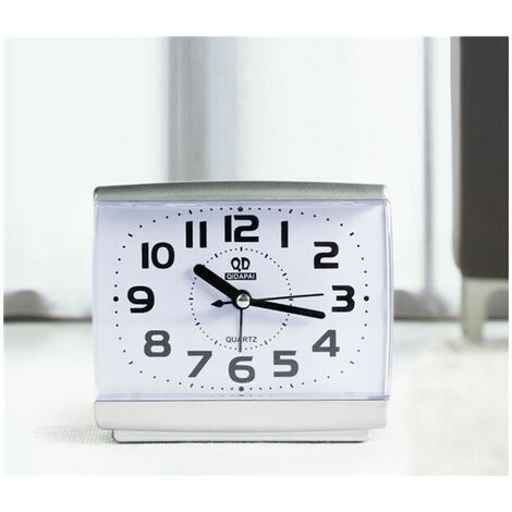 Réveil Matin à Piles Retro Réveil Silencieux sans Tic-Tac, Grand Cadran Réveil Original Analogique Quartz Alarme Réveil Vintage Lumineux Snooze Réveil Chevet