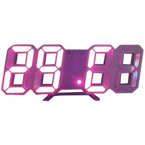 Réveil numérique 3D, horloge murale LED, réveil de bureau A