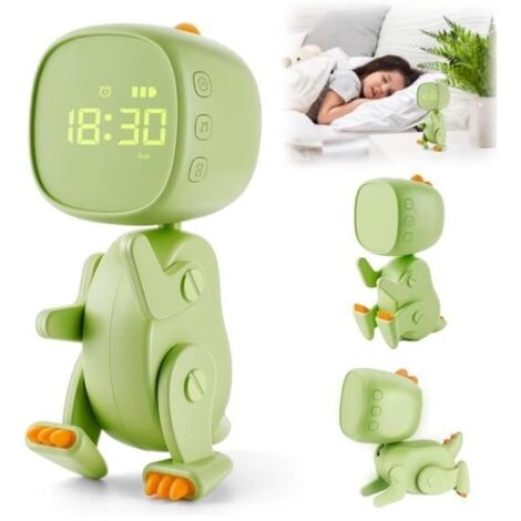 Réveil numérique enfants, Réveil dinosaure avec forme variable, Réveil Enfants en Dinosaure,Reveil Enfant Educatif Jour/Nuit
