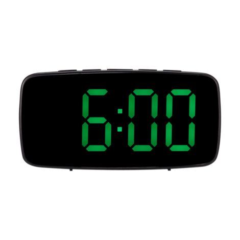 Réveil numérique intelligent chevet horloge bureau USB à LED verte noir