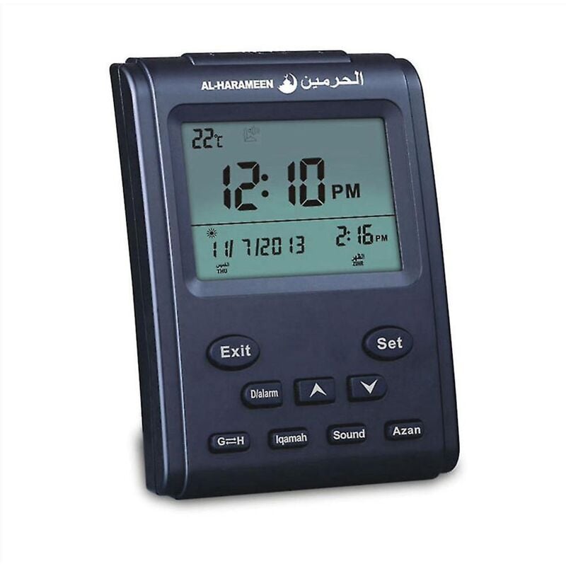 Feiyue - Réveil numérique mosquée islamique musulman heures de prière Azan table horloge de bureau calendrier alarme lcd Dis