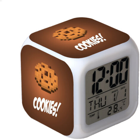Réveil numérique multifonction Minecraft Édition LED