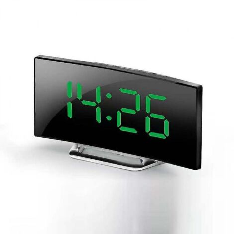 Réveil numérique pour chambre - Grand écran LED 7 pouces avec variateur, fonction snooze, 7 veilleuses, réglage facile, chargeurs USB, batterie de secours, format 12/24 heures
