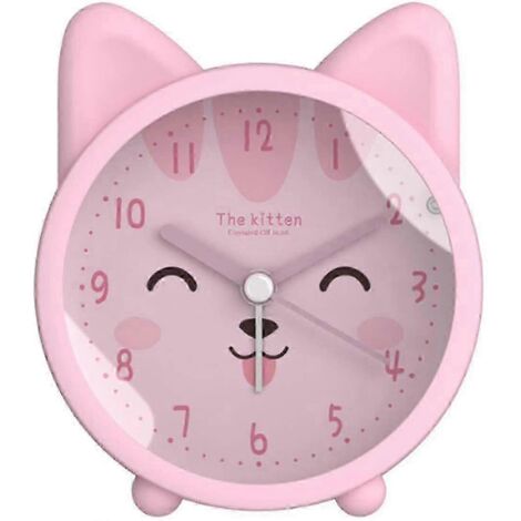 Réveil numérique pour enfants avec motif chat mignon et veilleuse