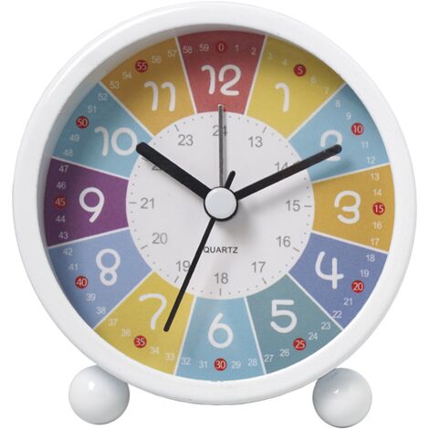 Réveil numérique sans tic-tac, horloge d'étude silencieuse, réveil analogique compact