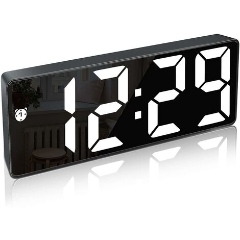 Réveil Voyage Pliable LED - Avec Thermomètre, Calendrier Et Fonction Snooze - Parfait En Déplacement