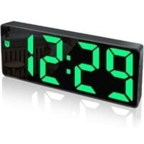 Réveil Numérique,Grand écran LED,Horloge de Surface Miroir avec Fonction Snooze et Connexion de Charge USB Réglable en Luminosité Réveil pour Chambre,Bureaux