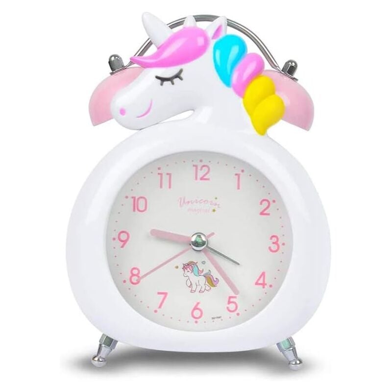 Feiyue - Réveil pour enfant, horloge silencieuse avec veilleuse