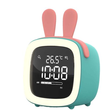 Réveil pour enfants – Entraîneur de sommeil pour enfant, veilleuse pour chambre à coucher, horloge pour enfants, affichage numérique mignon, aide au sommeil  Horloge d'entraînement de table de nuit