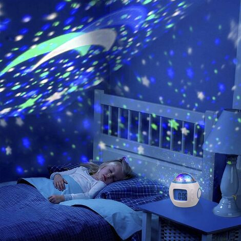 Réveil pour enfants, étoiles 7 couleurs changeantes, réveil numérique avec détection de température pour les tout-petits, les enfants garçons et filles, les étudiants se réveillent à la chambre, au chevet, à piles