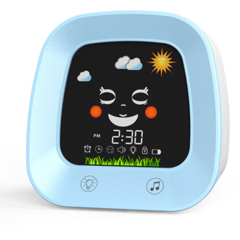Réveil pour enfants, horloge d'apprentissage du sommeil avec veilleuse et minuteur de sieste, jolie horloge numérique pour enfants (garçons et filles).