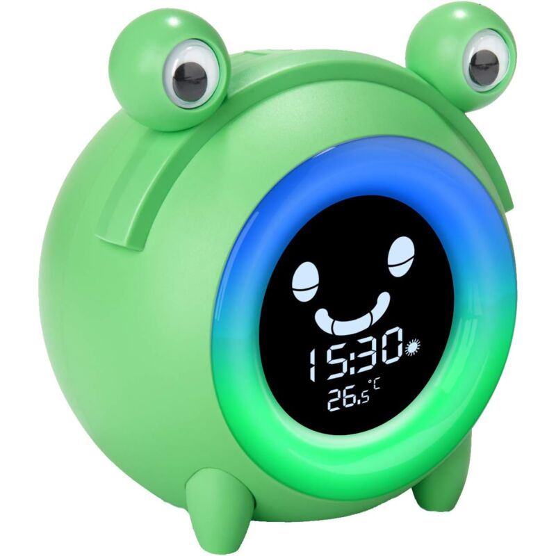 Feiyue - Réveil pour enfants, réveil numérique avec veilleuse
