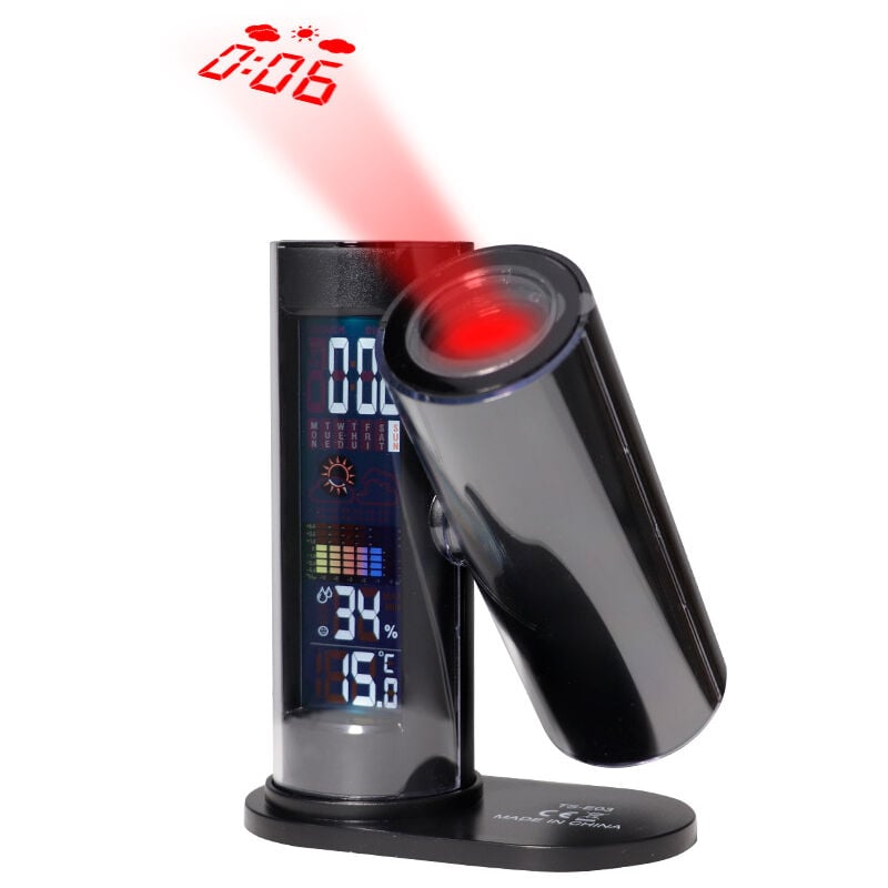 Feiyue - Réveil projecteur Thermomètre Réveil projecteur