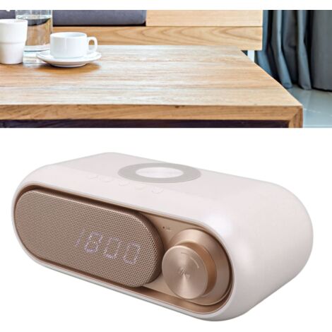 Réveil Radio Bluetooth avec Chargeur Wireless (10W) LED Dig