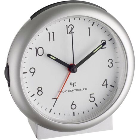 Réveil radiopiloté(e) TFA Dostmann 98.1036 argent S85241