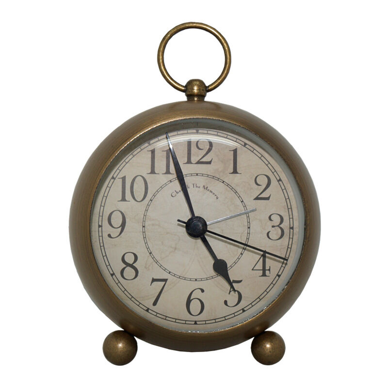 Réveil rétro Horloge de table à chiffres arabes Réveil pour enfants Horloge de chevet Style européen