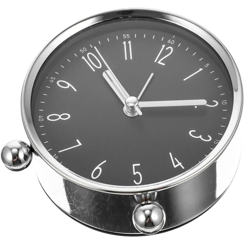 Réveil rond, horloge de chevet, réveil pour enfants, horloge de bureau silencieuse, décoration, noir