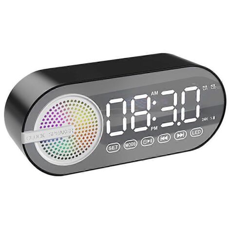 Réveil silencieux avec haut-parleur Bluetooth sans fil