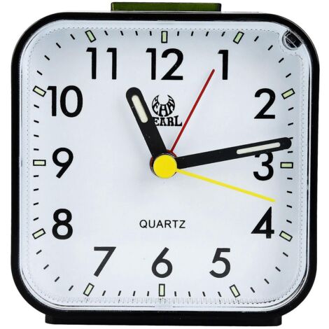 Réveil silencieux, horloge de table à piles, grand écran lumineux, fonction snooze