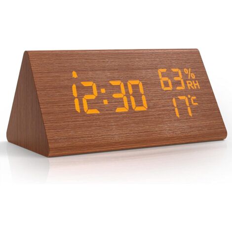 Réveil simple, intelligent, à commande vocale, silencieux, avec affichage LED, objet de décoration, alimentation USB