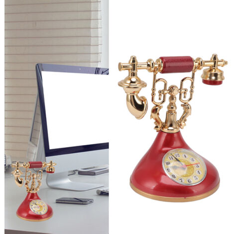 Réveil téléphone vintage YF0203 - Décor élégant plastique 185x125x190mm pour bureau salon café