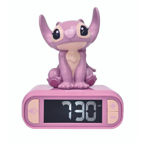 Réveil veilleuse Lexibook Angel Disney Stitch 3 en 1 Rose
