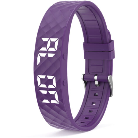 Réveil Vibrant en Silicone avec minuteur Silencieux avec jusqu'à 8 alarmes personnelles pour malentendants, sourds, dormeurs Lourds