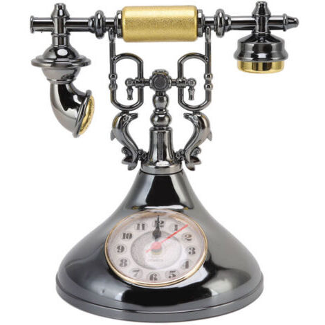 Réveil Vintage Téléphone - Horloge de Chevet Élégante et Précise pour Maison, Bureau ou Café - Décoration Rétro YF020