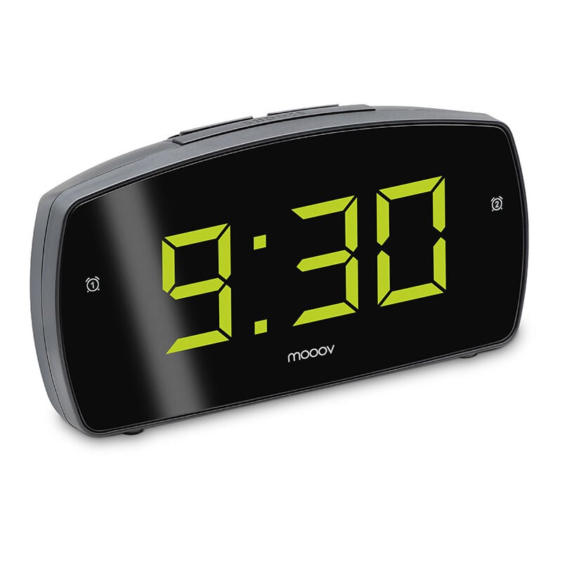 Metronic - Réveil XL2 double alarme avec grand affichage led - noir