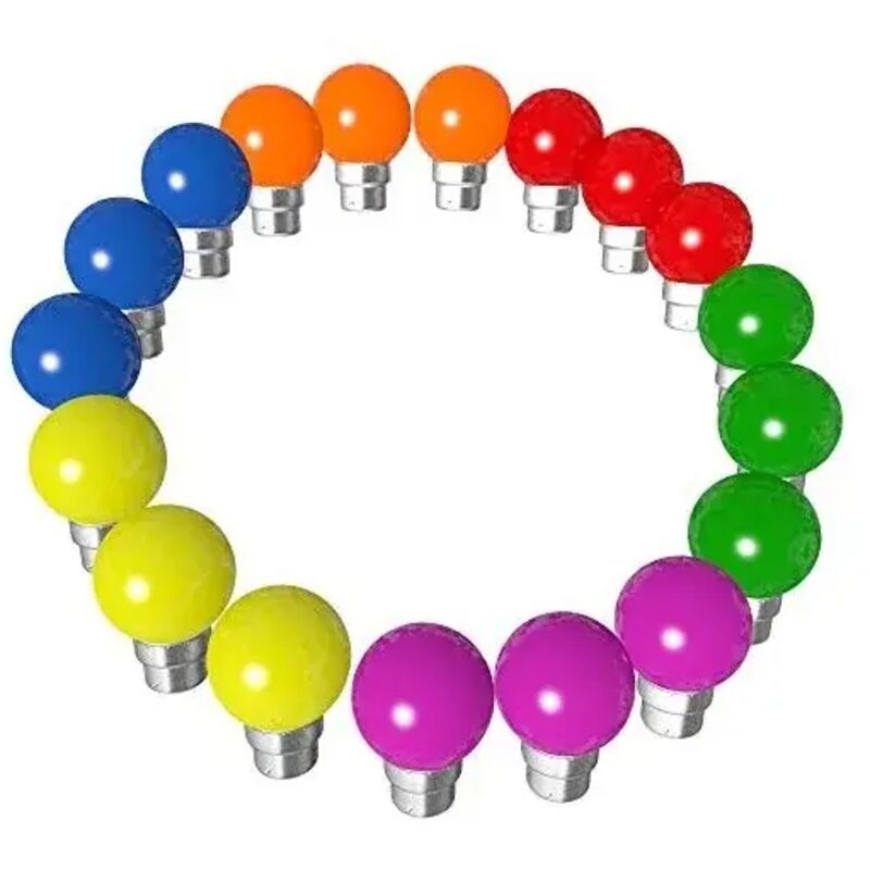 Revenergie - Lot 18 ampoules LED B22 multicolores Guirlande guinguette
