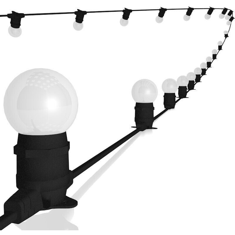 Rêvenergie Guirlande guinguette extErieure lumineuse 20 ampoules B22 Blanc 10m